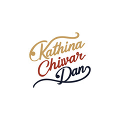 create a handwritten typography  of graphic T-shirt design text "ckathina chiwar dan