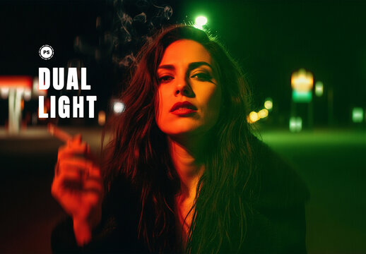 Dual Light Photography Effect Template