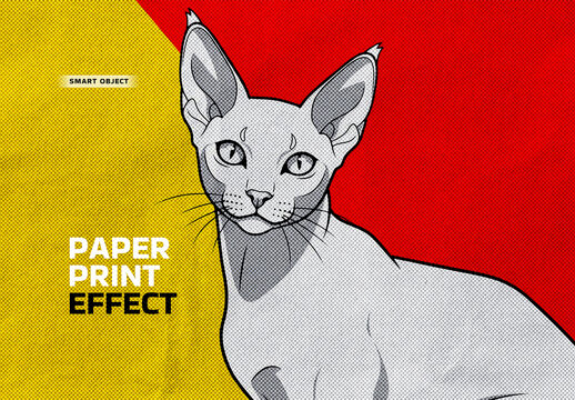 Halftone Dot Print Photo Effect