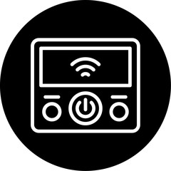 Smart Thermostat Vector Icon Design