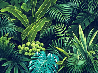 Fototapeta premium View jungle with spectacular details beautiful wallpaper