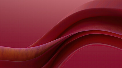 Abstract flowing red waves