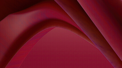 Abstract flowing red fabric background