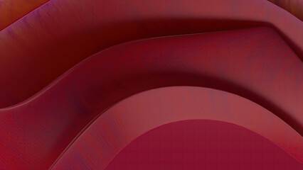 Abstract layered red waves