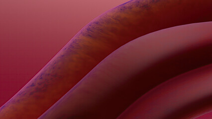 Abstract Red and Purple Curves