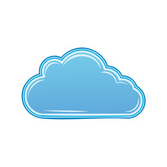 Blue cloud icon illustration for web design and graphics