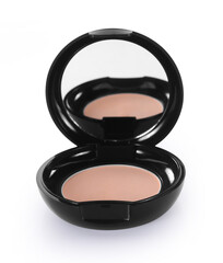 Make-up face powder isolated on white background.