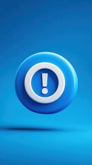 Cybersecurity Alert Pop-Up Message on Blue Gradient Screen with Copy Space for Data Protection Concept.