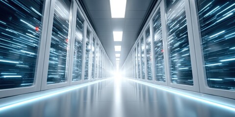 Futuristic Energy Storage Unit in Controlled Research Facility with Fiber Optic Network