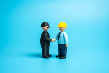 Collaboration between a developer and criminals. Resolving problems illegally. Corruption, bribery, and gray business schemes. Law enforcement, compliance, ethical business practices.