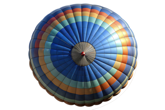 Hot air balloon, colorful, cutout, PNG isolated on transparent background - Powered by Adobe