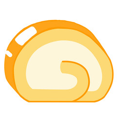 Fototapeta premium Japanese Roll Cake Vector Illustration