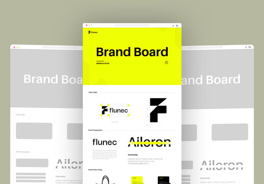 Modern Brand Board Design Template for Corporate Identity