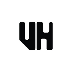 VH monogram logo design letter text name symbol monochrome logotype alphabet character simple logo