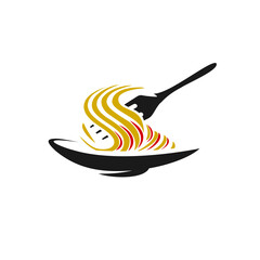 Pasta food logo vector design