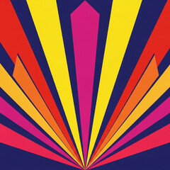 Vibrant radial light rays converging towards a single point, creating an energetic bursting effect