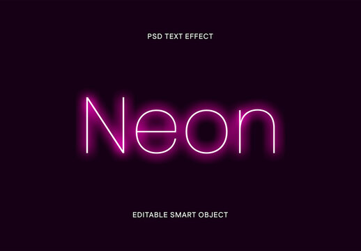 Neon Glow Text Effect Template