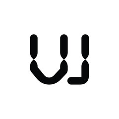 VJ monogram logo design letter text name symbol monochrome logotype alphabet character simple logo