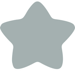 Isolated star shape on dark backdrop on transparent background.