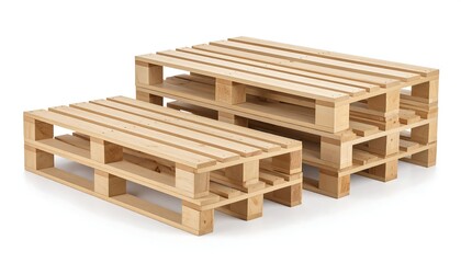 Two wooden pallets, different sizes