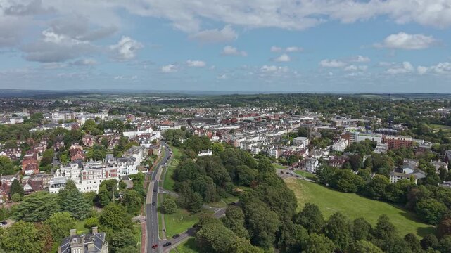 Aerial view of Royal Tunbridge Wells, Kent, England