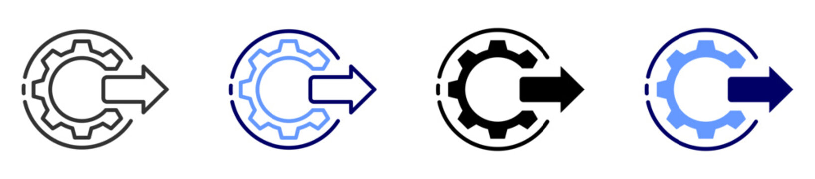output formatting icon set multiple style