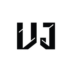 VJ monogram logo design letter text name symbol monochrome logotype alphabet character simple logo