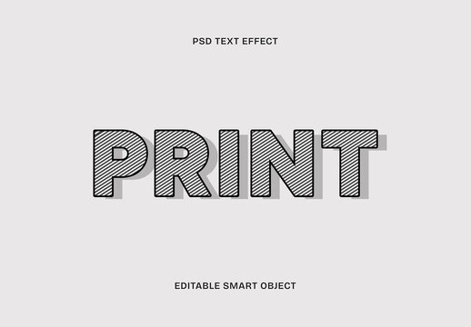 Line Pattern Text Effect