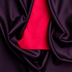 Vibrant red, deep blue, rich green, elegant purple, creamy white, and luxurious maroon tones blend seamlessly into a light and dark silk fiber textured background, creating a sophisticated, artistic