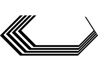 Vector pattern in the form of a crystal from black broken lines on a white background. Abstract frame. Striped design element. Sporty Vector background with place for text in retro style. Diamond