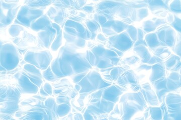 Obraz premium A serene, clear blue water surface reflecting light, creating a calming, abstract pattern of ripples and reflections.