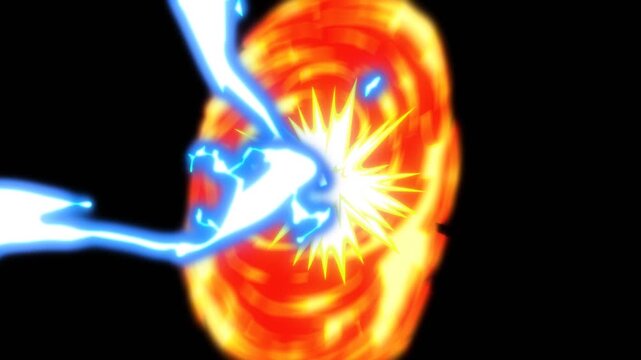 2D comic explosion transition collection on alpha background