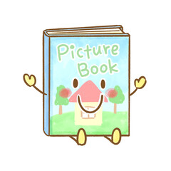 Smiling Picture Book Character Watercolor / 水彩風の笑顔の絵本キャラクター