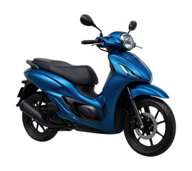 Compact, high-performance moped featuring a sleek engine design and side air scoops.