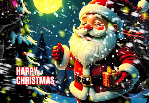 Happy Christmas Photo Effect Template