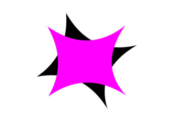 Abstract pink and black star shape design