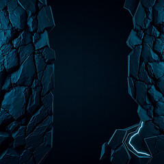 Black and white rock background featuring dark gray stone textures, combined with dark red, orange, and brown rocky surfaces. Volumetric stone texture with natural cracks creates a rugged, realistic