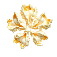 Fototapeta premium Butterfly or snowflake popcorn, an irregular shaped puffed corn kernels, isolated on transparent background.png