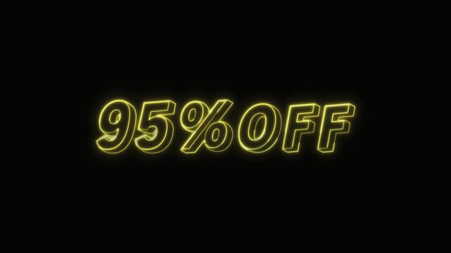  95% OFF Neon Text Seamless Loop 4K with Black Background Animated Promotional Typography for Video Editing