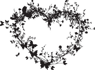 Fototapeta premium Nature Inspired Heart SVG