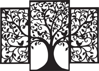 Birds on Tree Silhouette Bundle