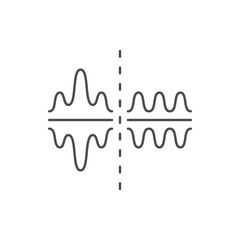 Noise compression line outline icon