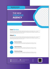 Obraz premium Flyer template layout design.