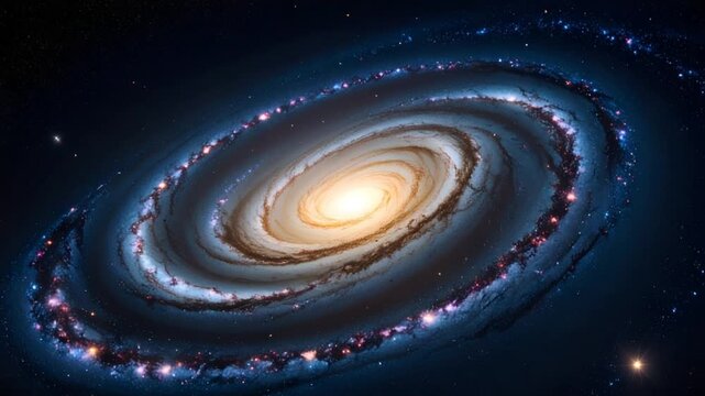 Spiral galaxy in deep space