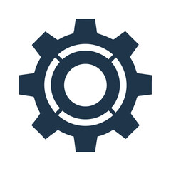 Abstract gear icon vector graphic scalable illustration for technology and industry isolated on white background