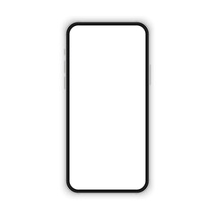 Blank screen phone template. Smartphone. Realistic device template. Mobile phone mockup. Vector graphic EPS 10