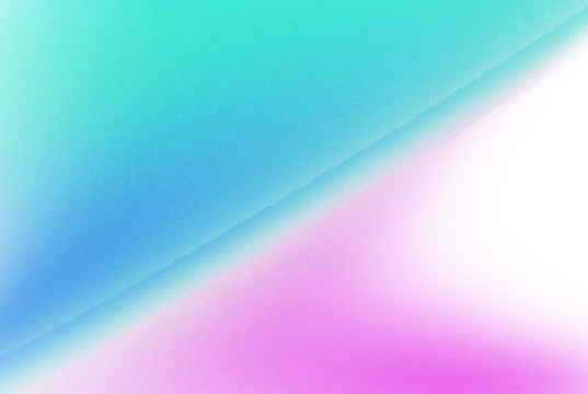 Abstract gradient blend of teal blue and vibrant magenta with a dark diagonal shape isolated on transparent background