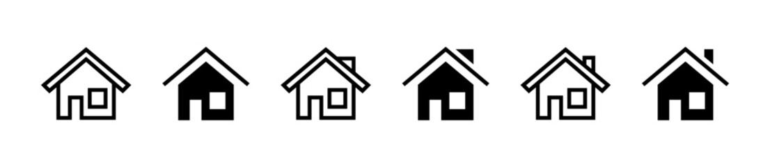 House vector icons set. Home icon collection. Homepage icon set. Vector graphic EPS 10