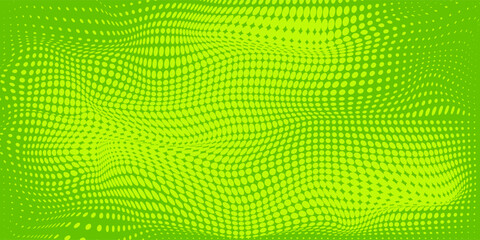 Dots halftone yellow green color pattern gradient texture background.