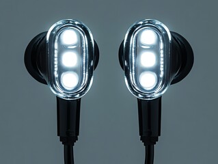 Electric Car Charging Port Lights in Bright White with Modern Design for Sustainable Transportation